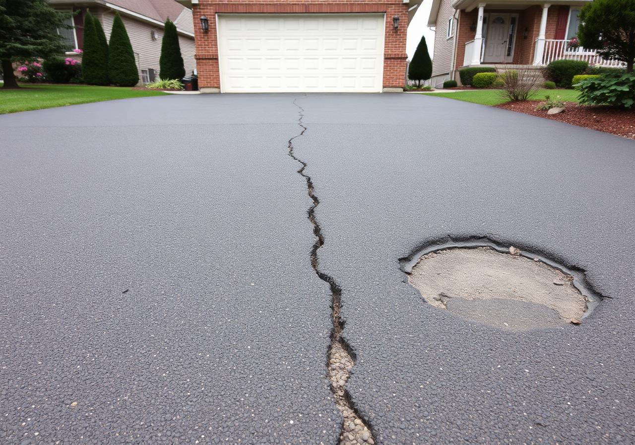 Before — Crack & pothole repair