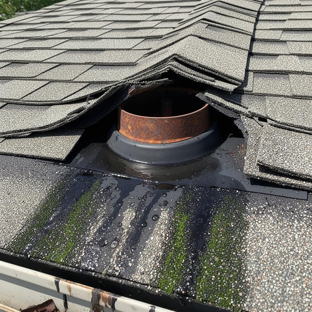 Before — Vent boot leak repair