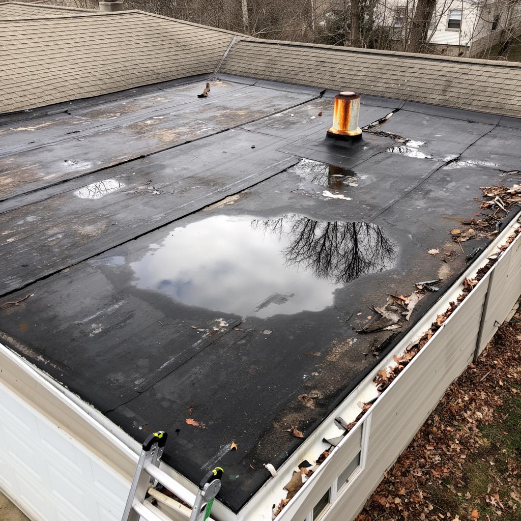 Before — Flat roof resurface (TPO)